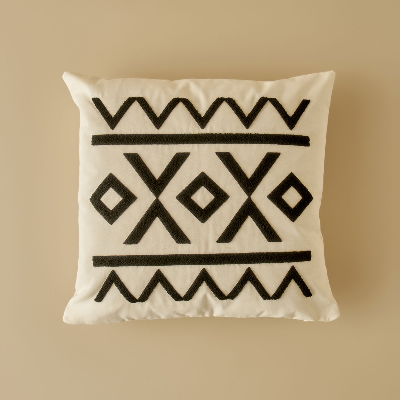 Helena Cotton Punch Embroidered Throw Pillow