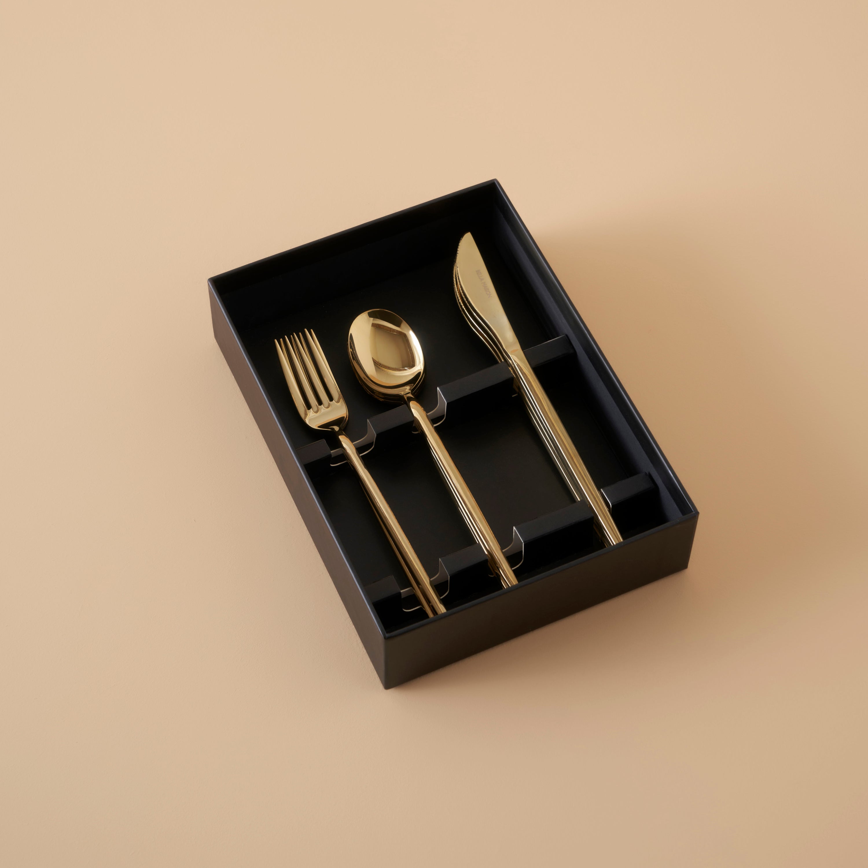 Siena 18-Piece Gold Flatware Set