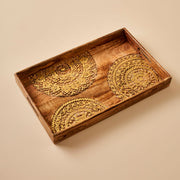 Cera Carved Mango Wood Decorative Tray