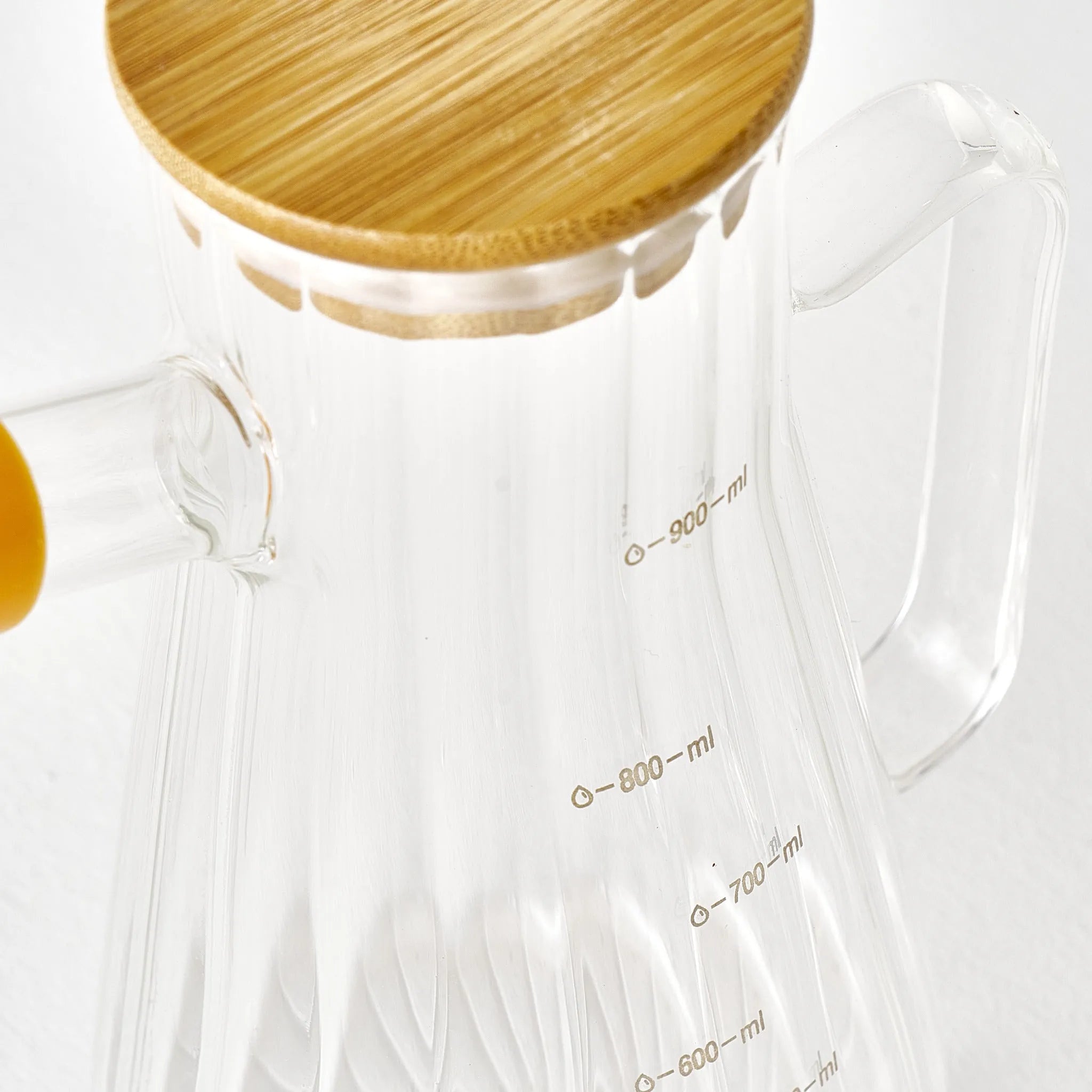 Alice Oil Cruet with Bamboo Lid detail view