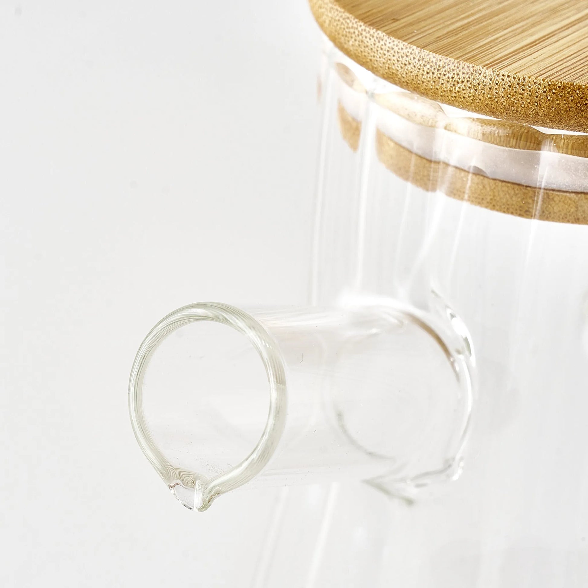 Alice Oil Cruet with Bamboo Lid texture detail
