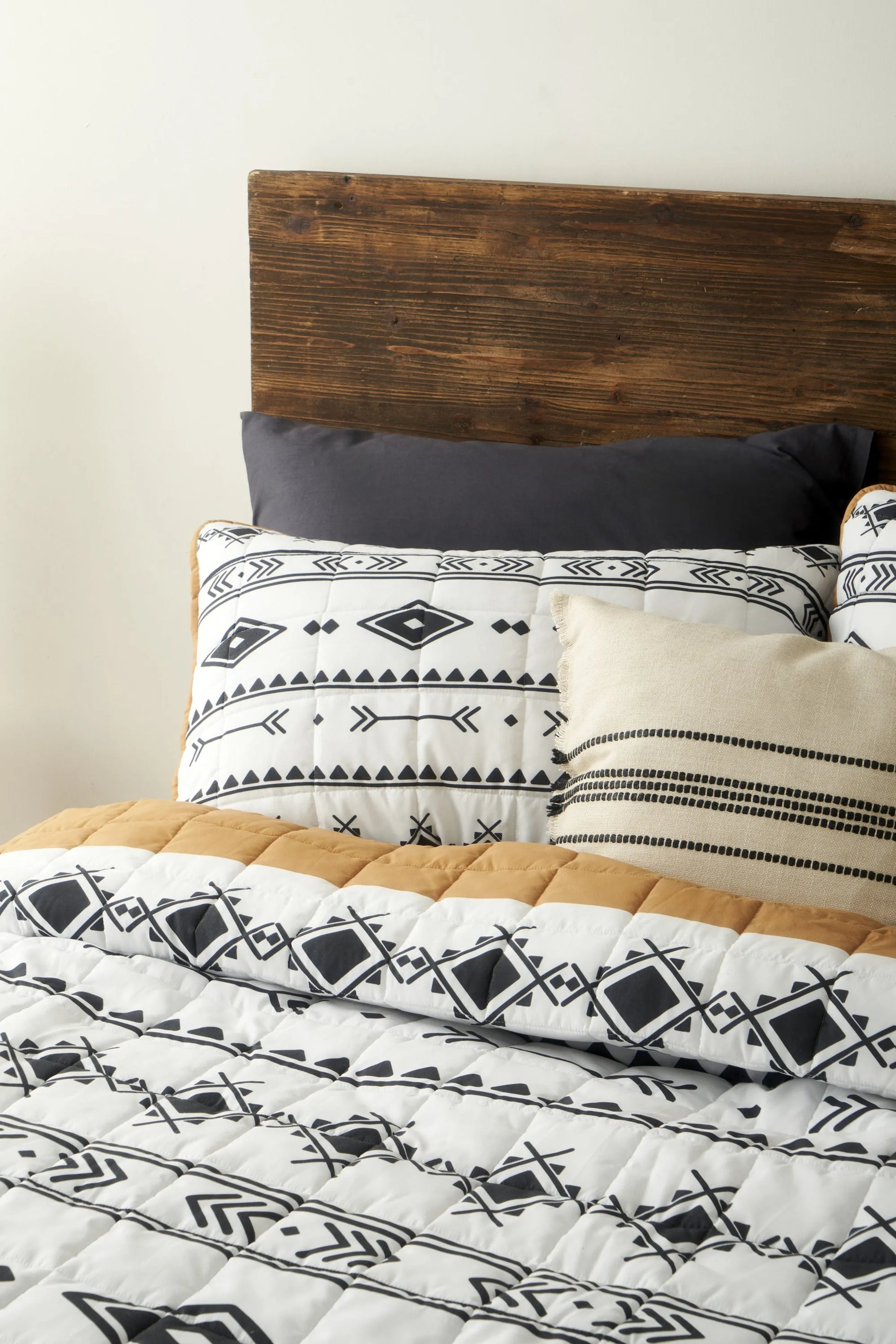 Anchal Quilted Coverlet with Shams detail view
