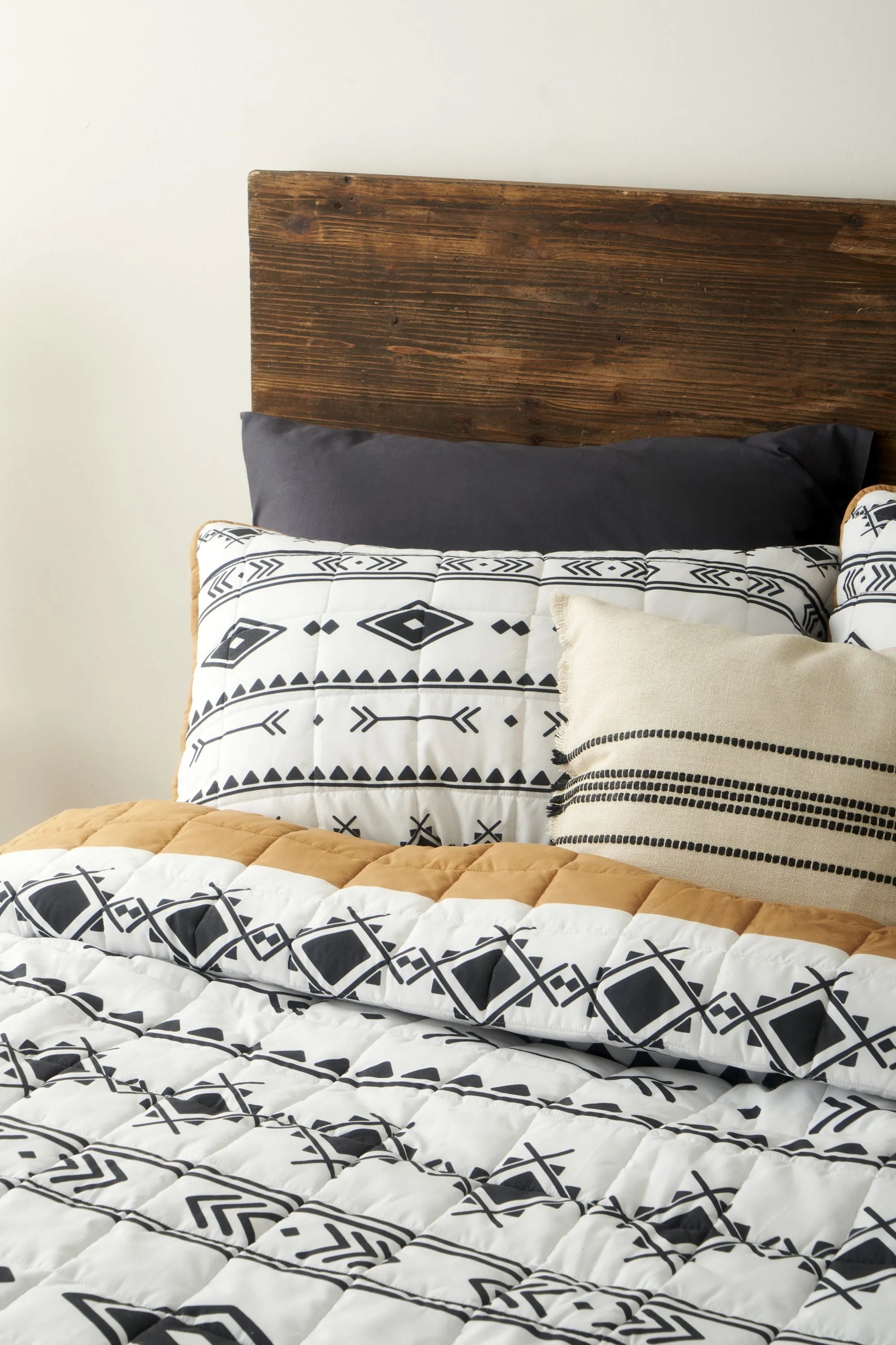 Anchal Quilted Coverlet with Shams detail view