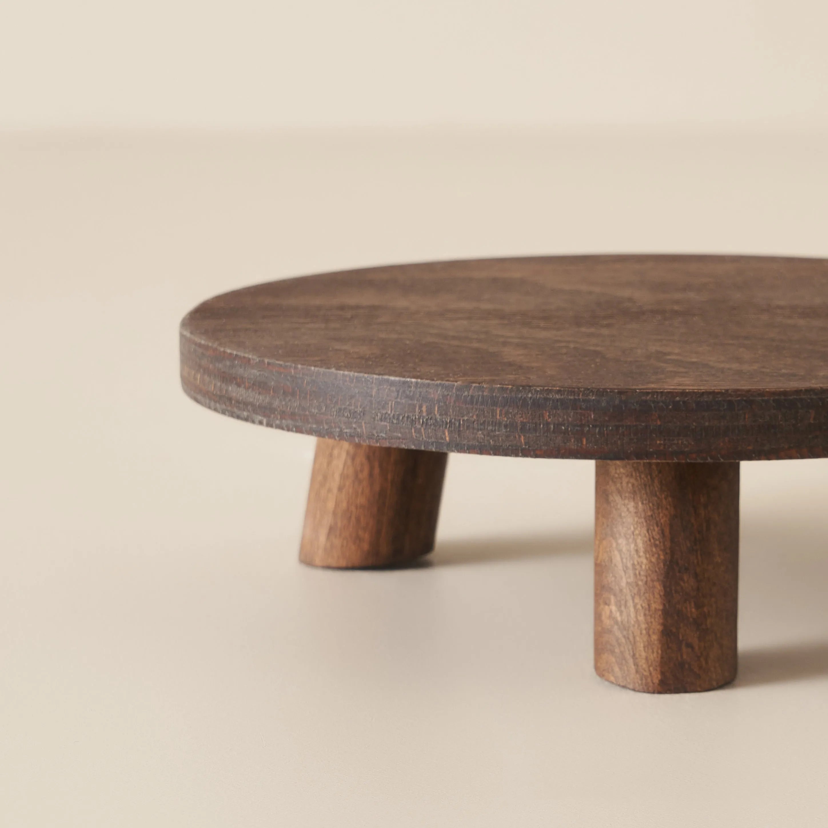 Aris Round Wooden Cake Stand additional view