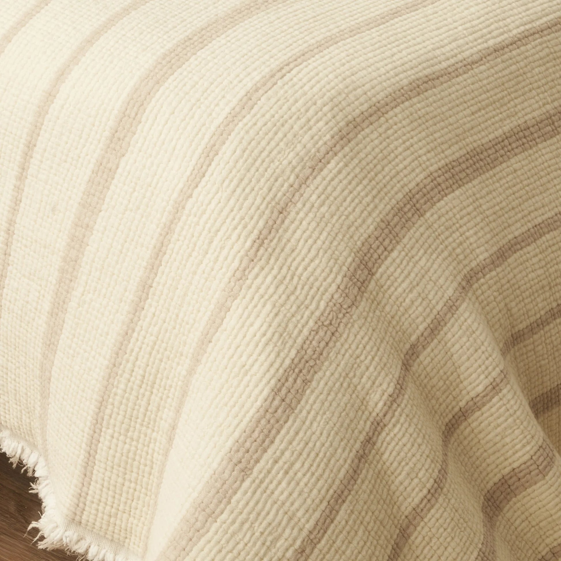 Bahama Muslin Cotton Coverlet with Shams texture detail