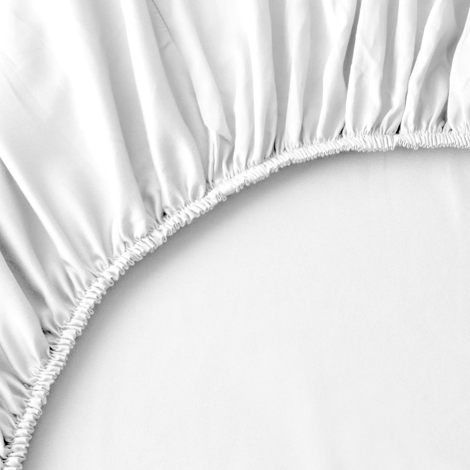 Basic 100% Turkish Cotton Sateen Sheet Set stitching detail