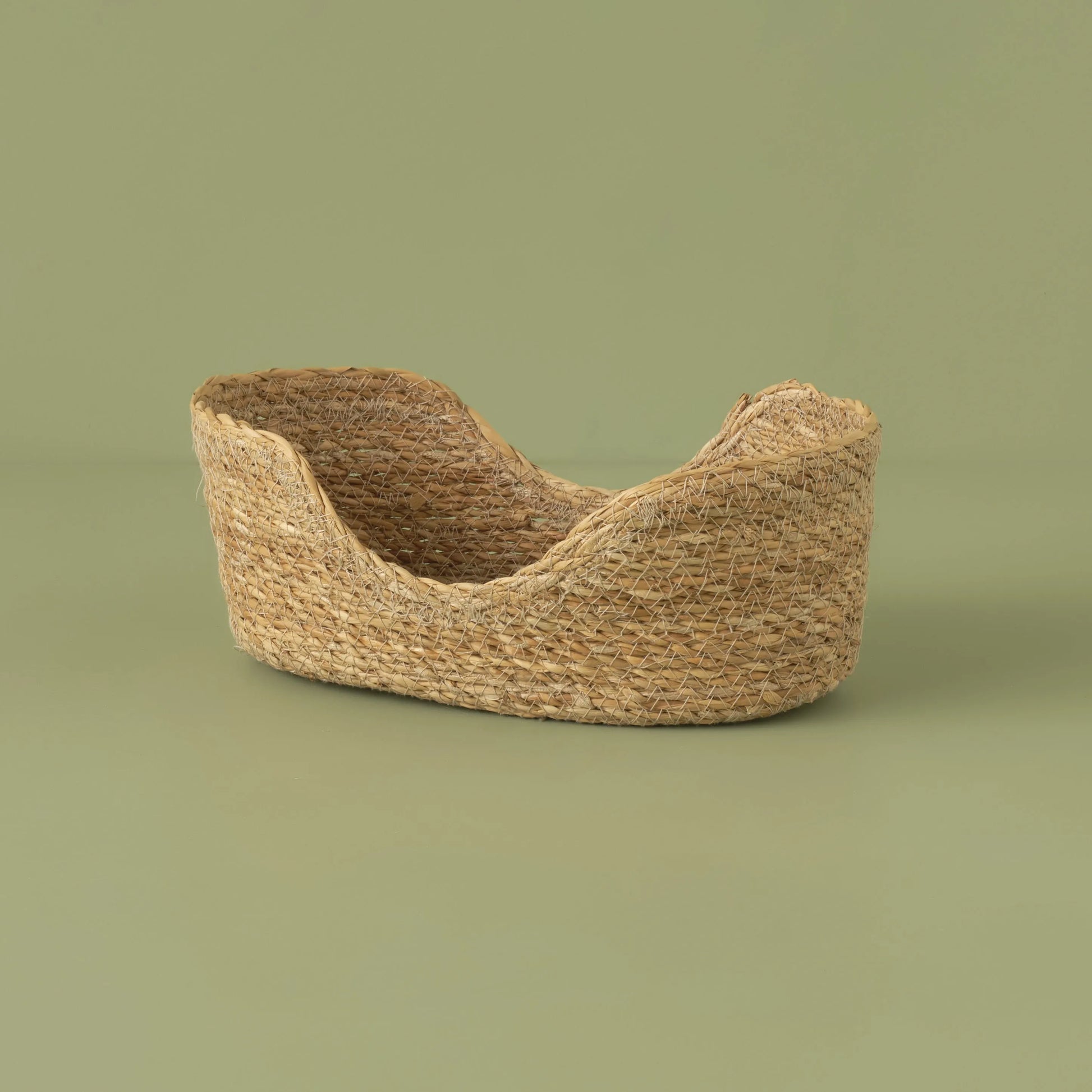 Berry Woven Natural Fiber Decorative Basket side view