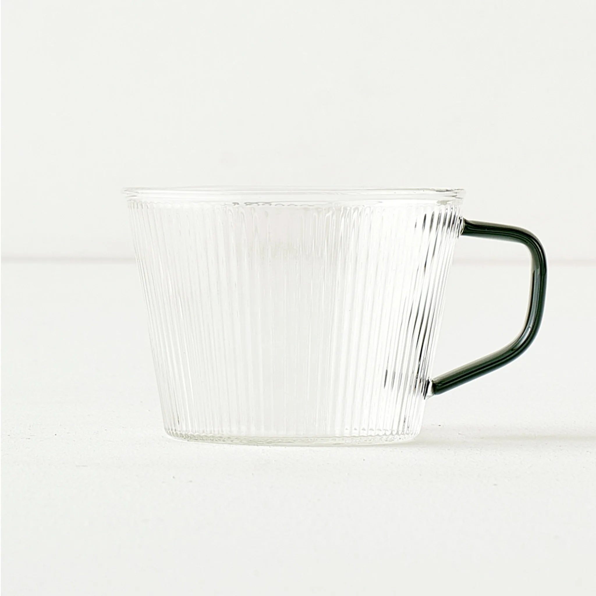 Blaze Glass Mug with Black Handle