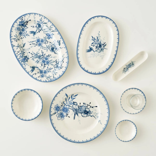 Bleu Blanc Porcelain Olive Tray