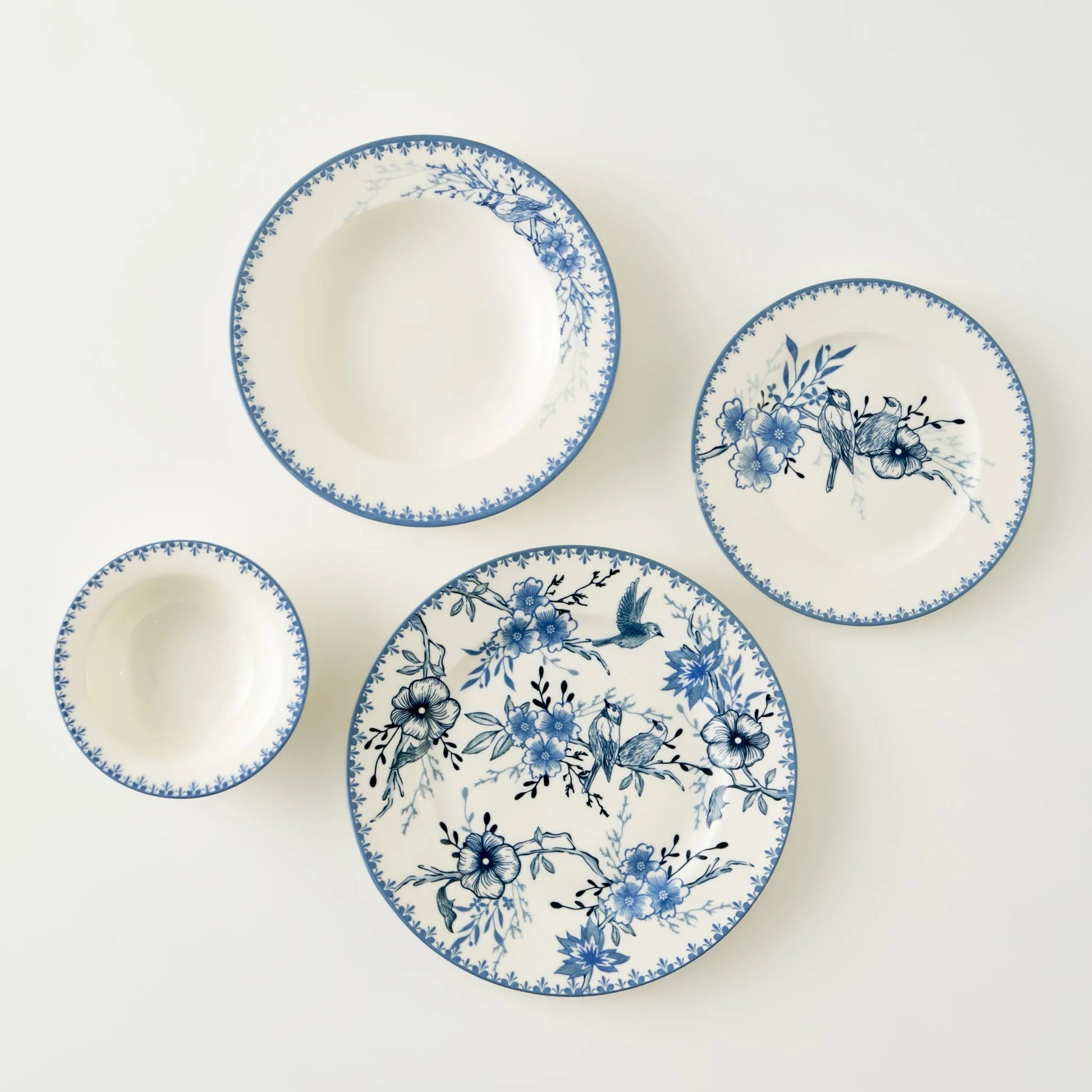 Bleu Blanc Porcelain Salad Plate
