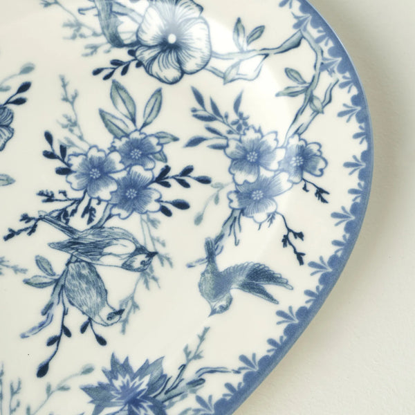 Bleu Blanc Porcelain Serving Platter - 12"