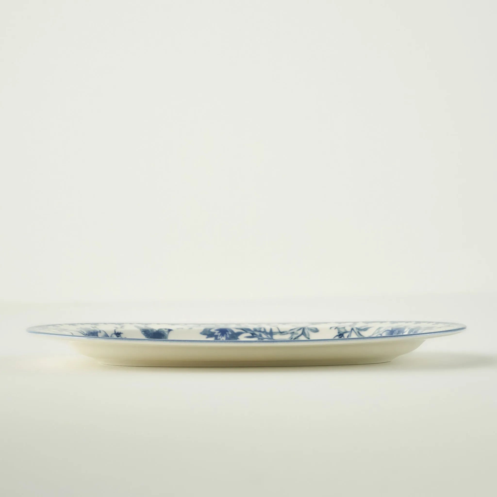 Bleu Blanc Porcelain Serving Platter - 12" side view