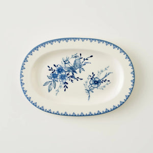Bleu Blanc Porcelain Serving Platter - 9.5"