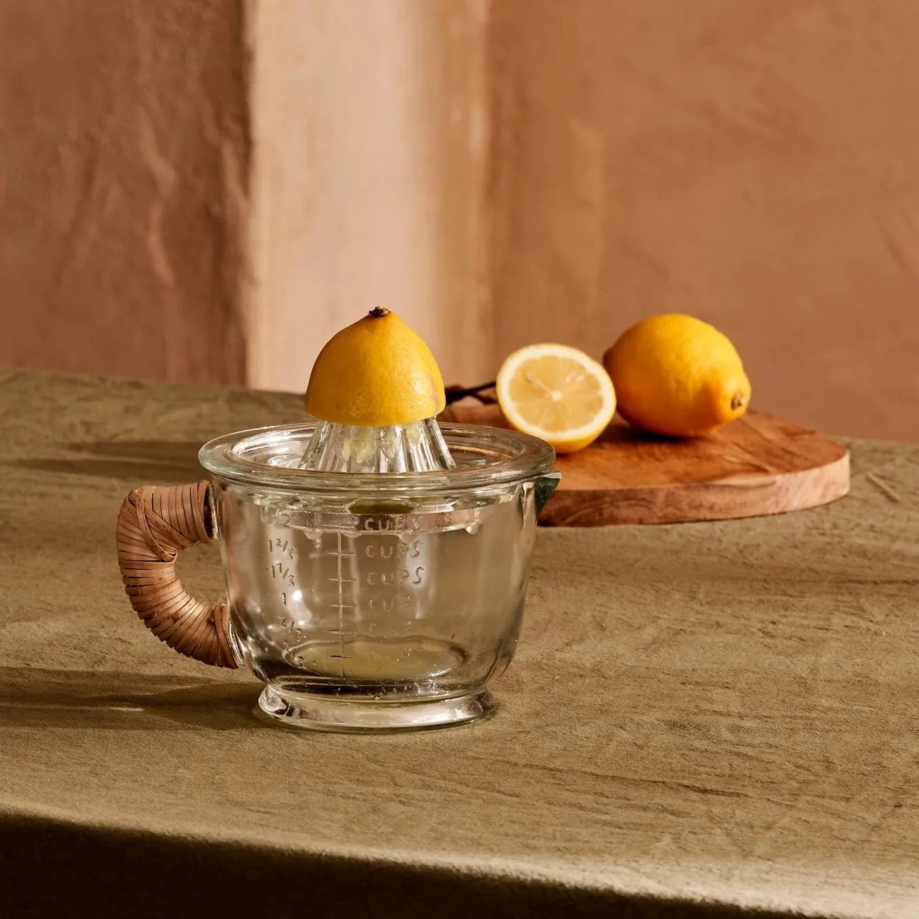 Bloom Glass Citrus Juicer texture detail