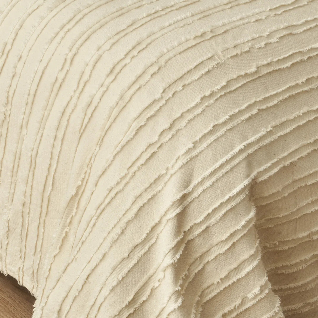 Bohemian Cotton Coverlet with Shams texture detail