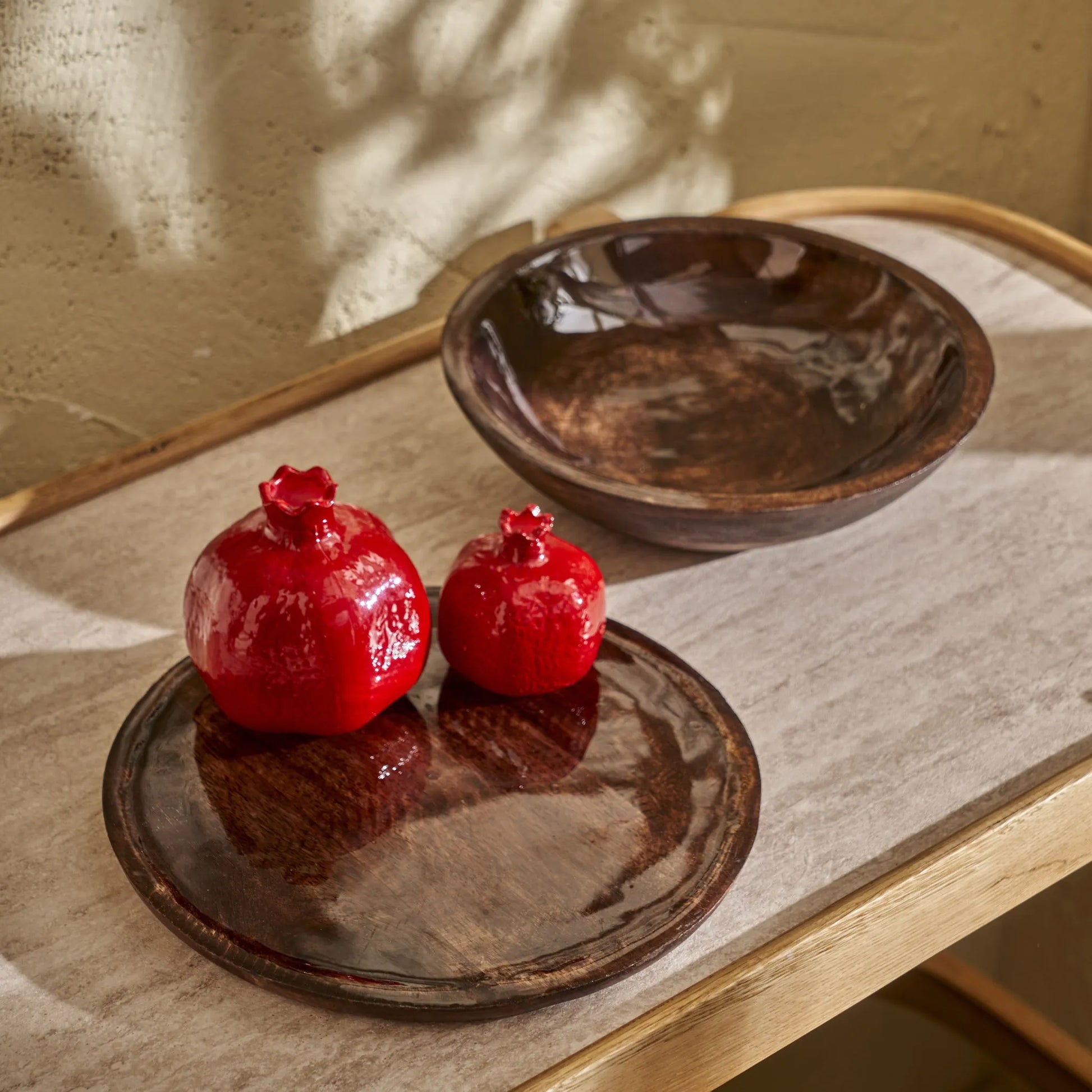 Boliva Rustic Wooden Tray design detail