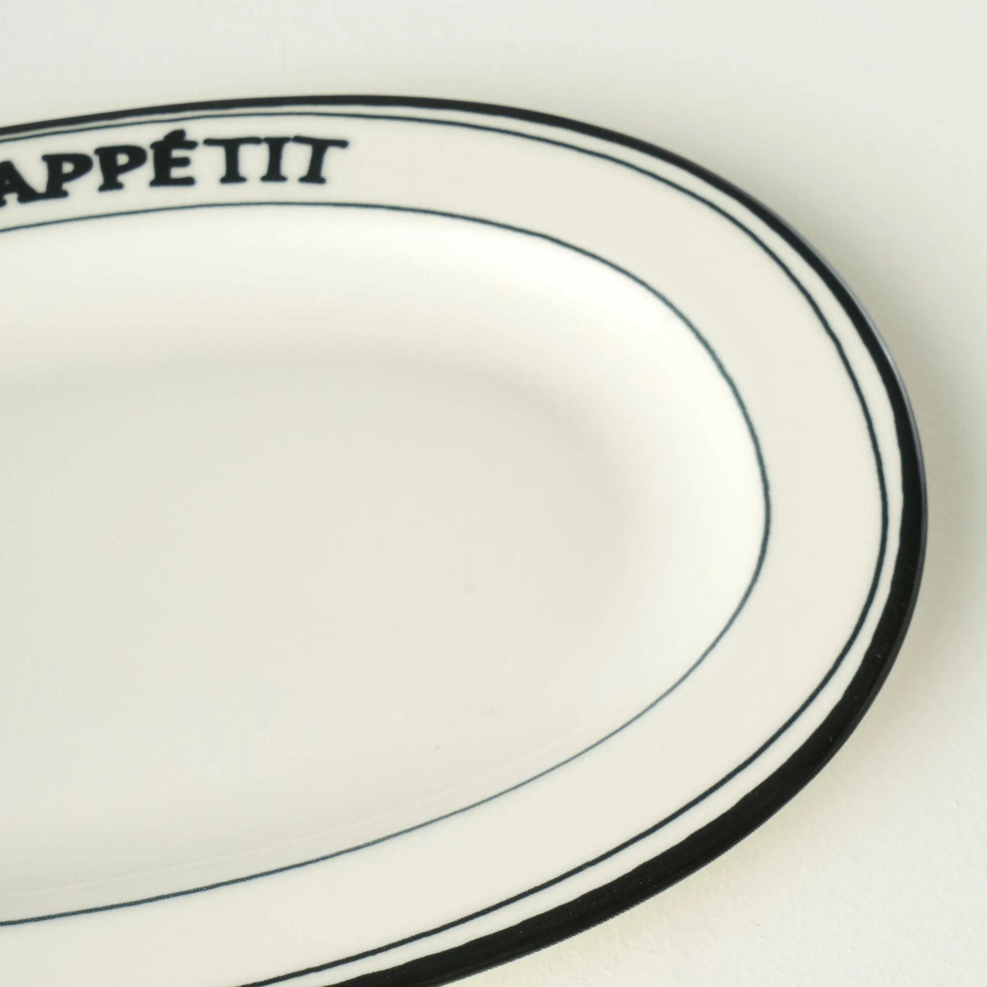 Bon Appetit Porcelain Serving Platter detail view