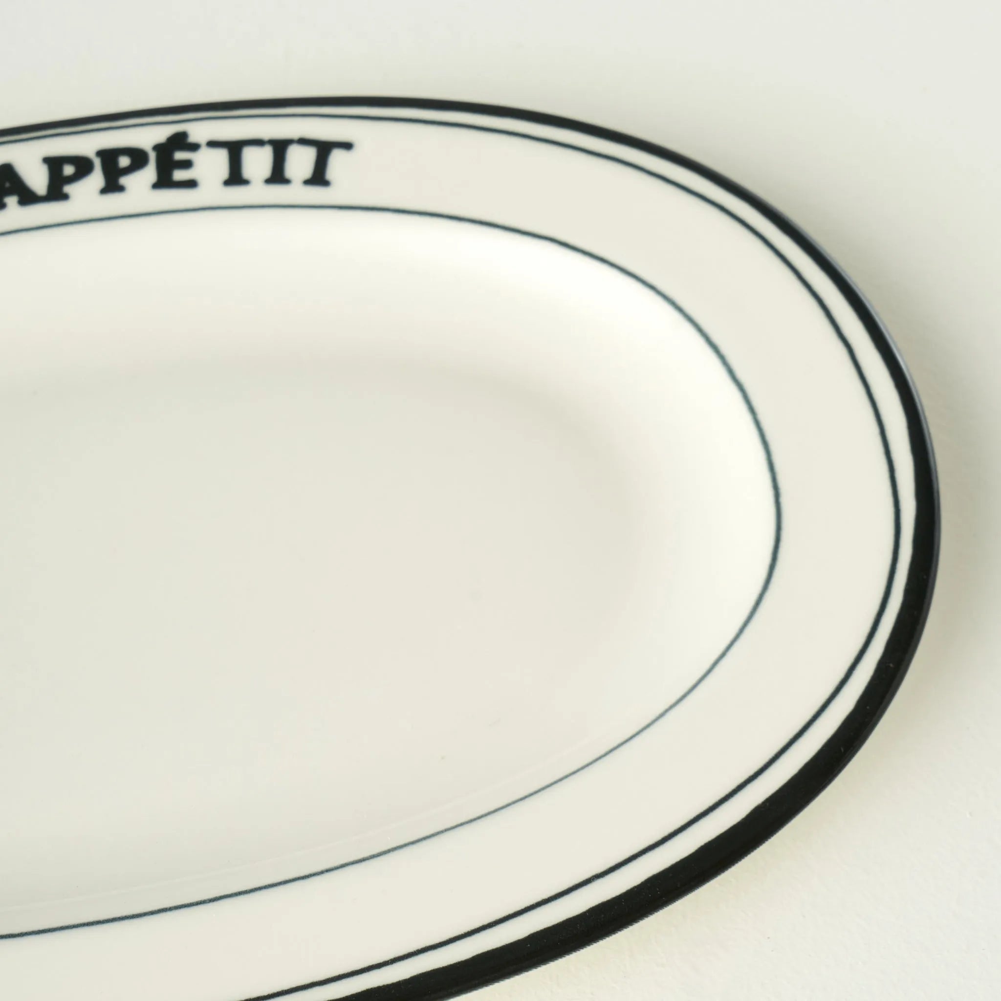 Bon Appetit Porcelain Serving Platter detail view