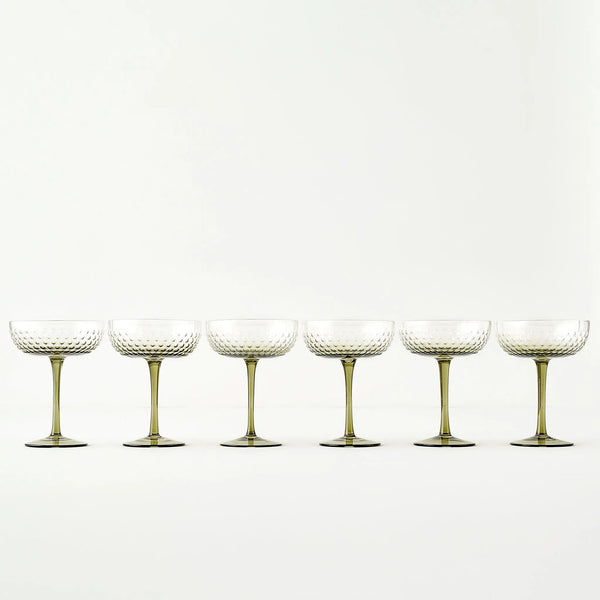 Bubble Hobnail Martini Glass (Set of 6)