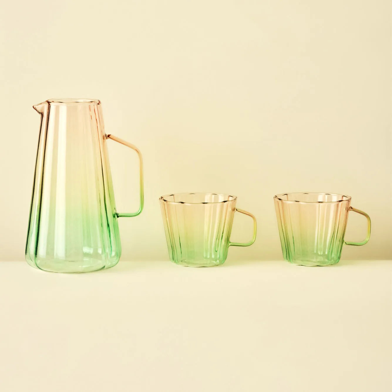 Buckle Handmade Glass Mug detail view
