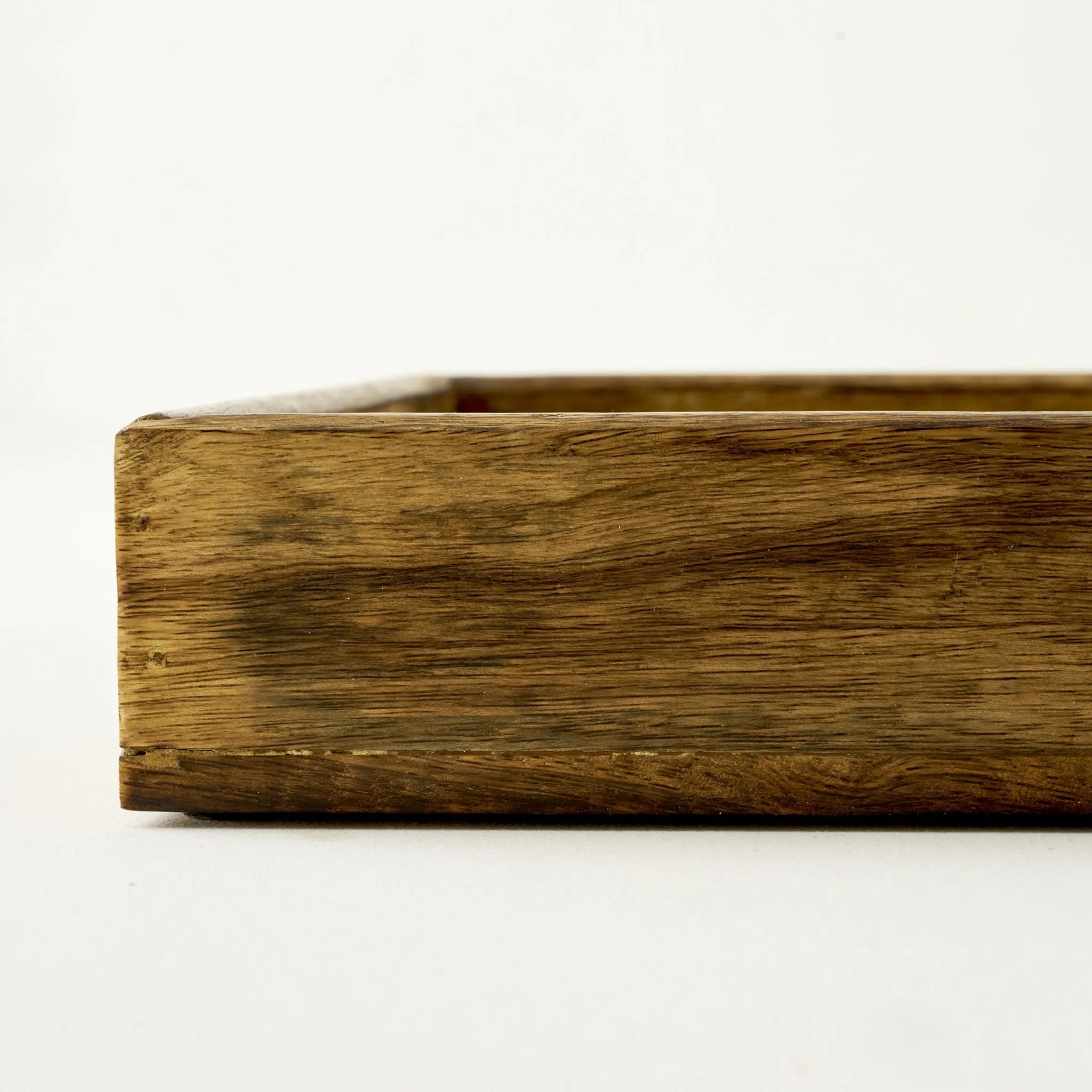 Cera Carved Mango Wood Decorative Tray side view
