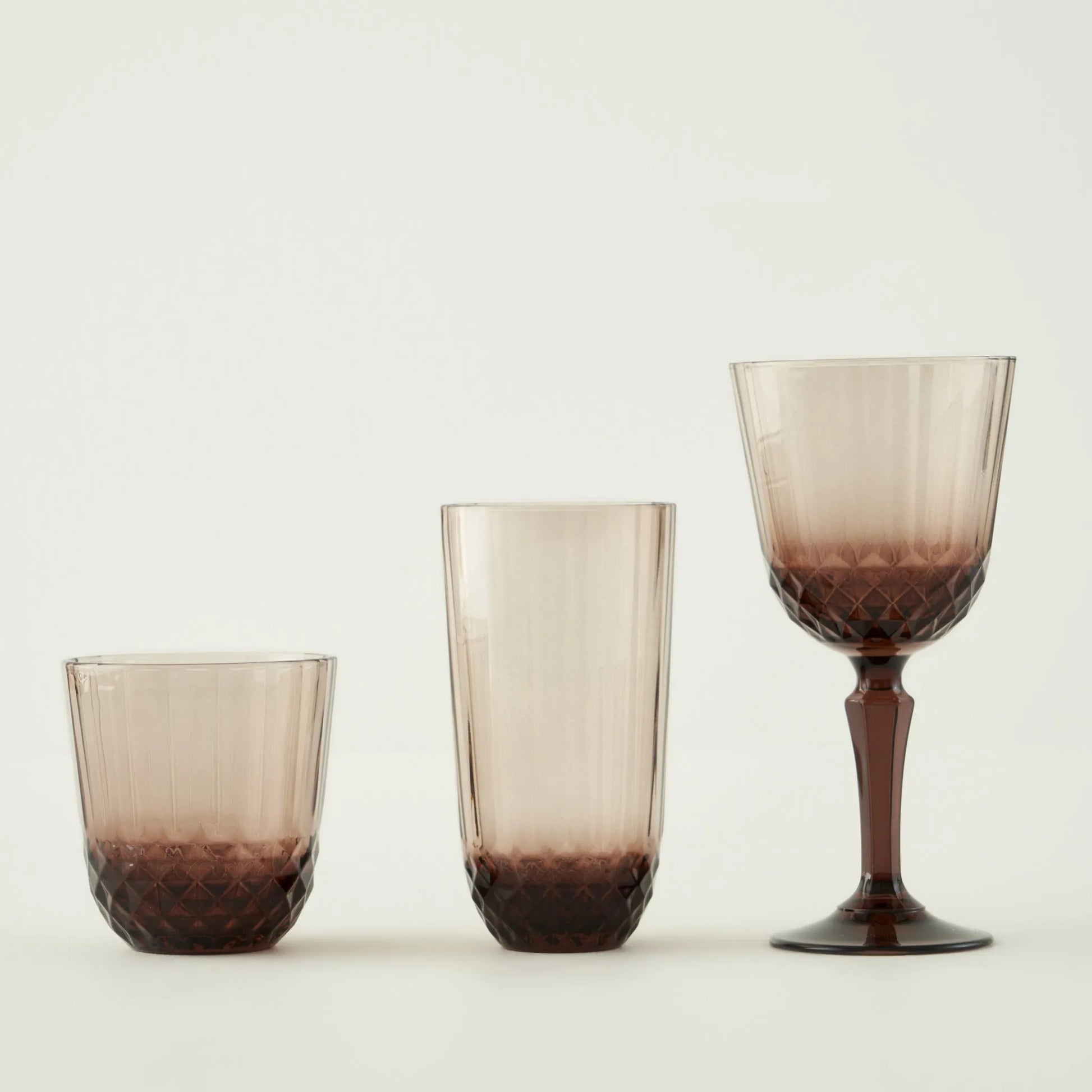 Colore Crystal Cut Highball Glass angle view