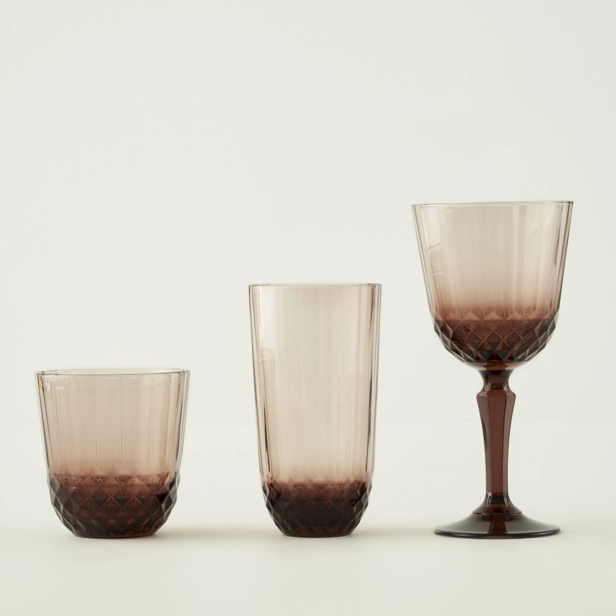 Colore Crystal Cut Highball Glass angle view
