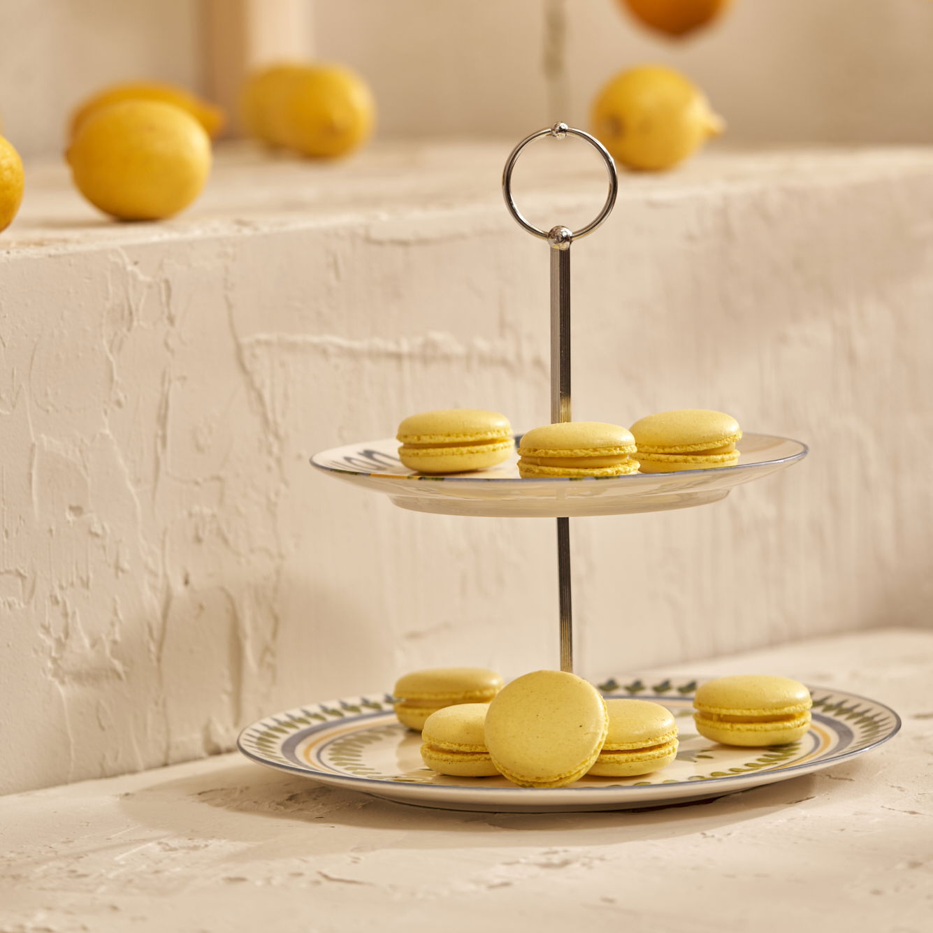 Lemoncello 2-Tier Serving Stand