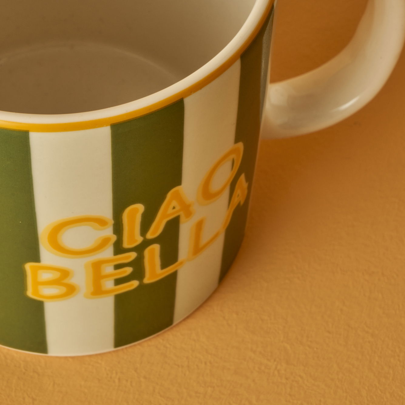 Line Striped Porcelain Mug