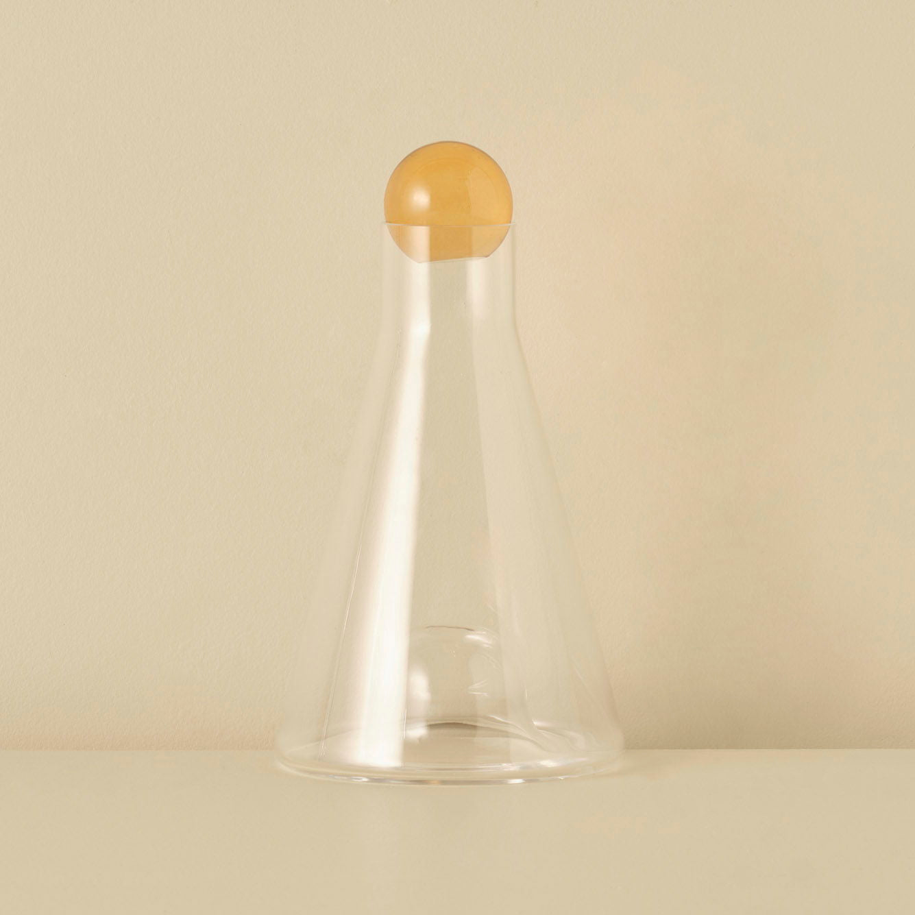Magic Glass Carafe with Glass Sphere Stopper