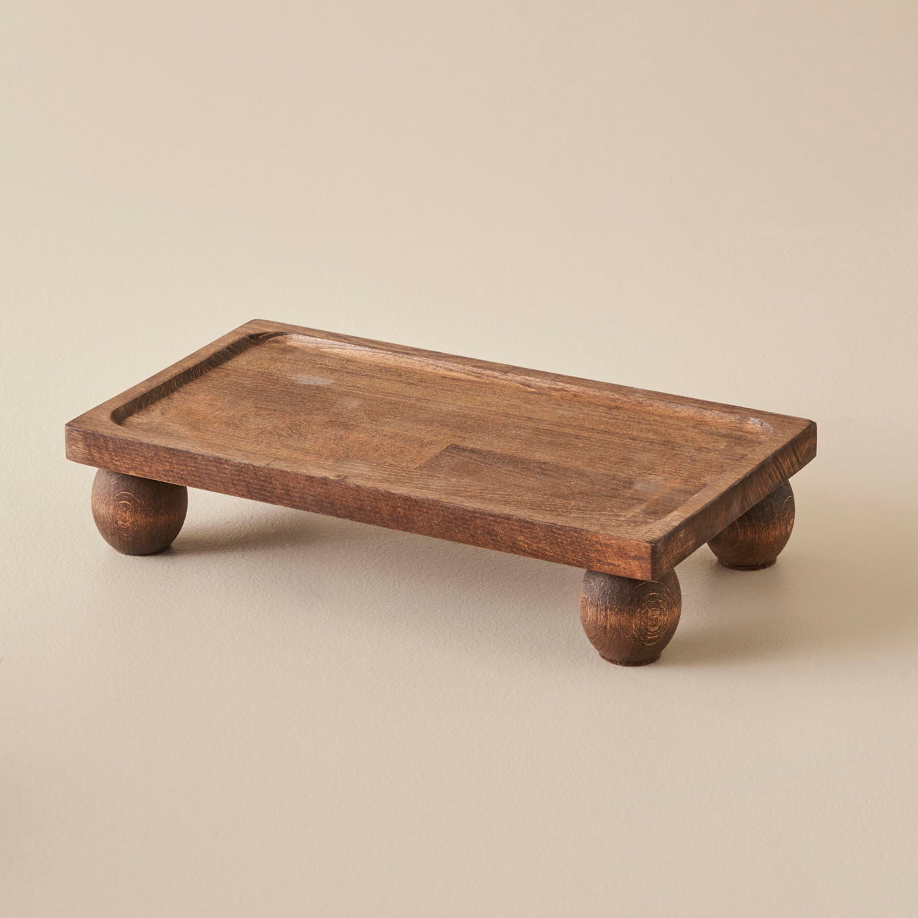 Wooden Rectangular Serving Stand