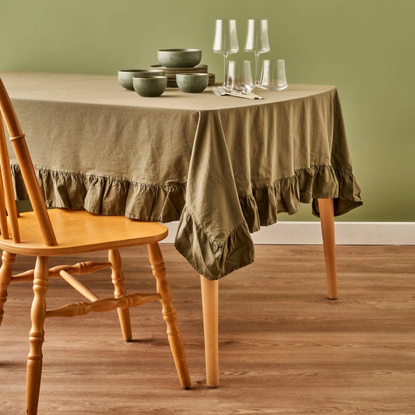 Elegance Ruffled Edge Tablecloth