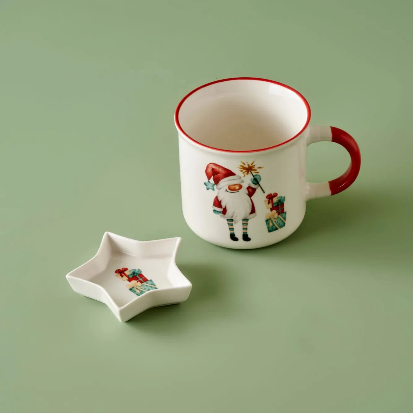 Elfie New Bone Porcelain Mug & Snack Bowl Set