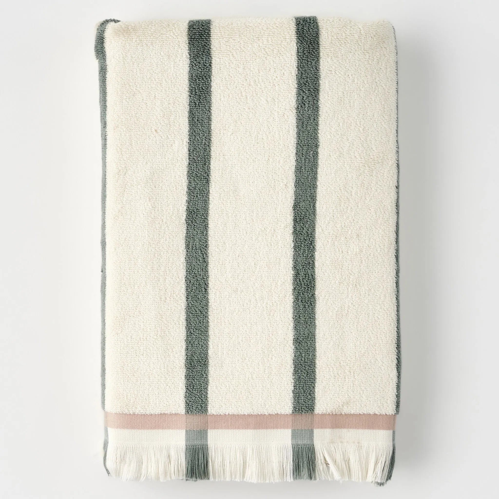 Ella Striped Cotton Bath Towel detail view