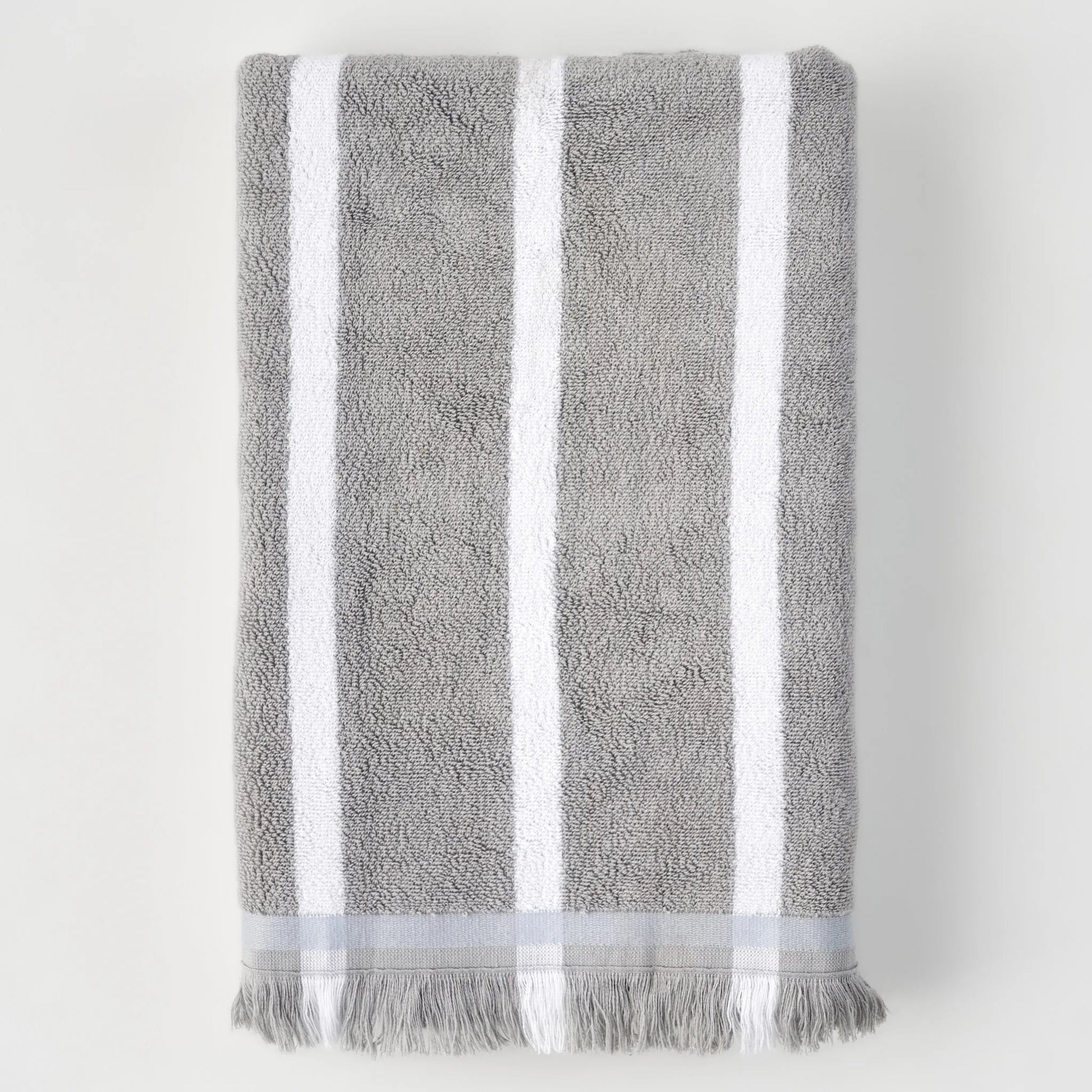 Ella Striped Cotton Bath Towel side view