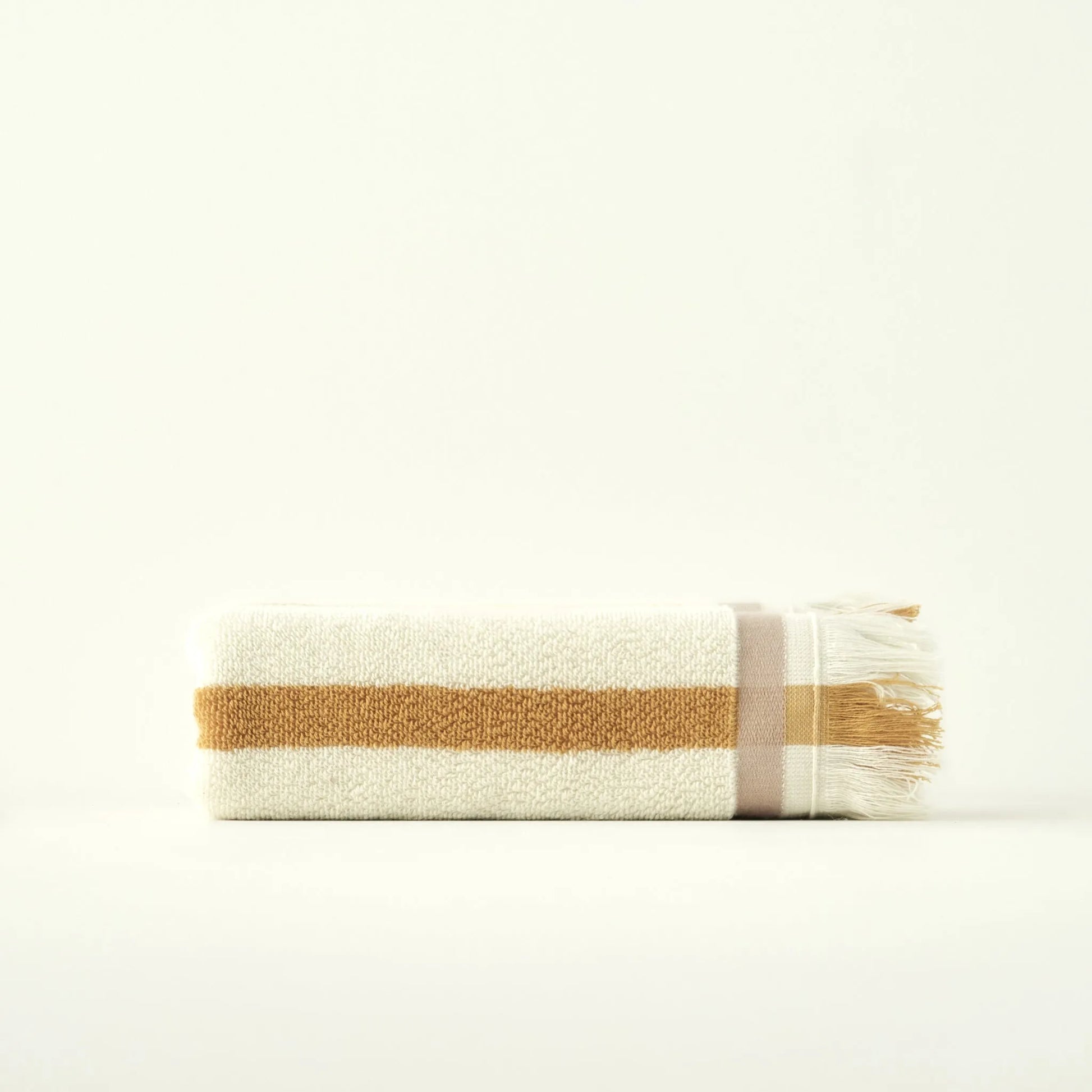 Ella Striped Cotton Hand Towel texture detail