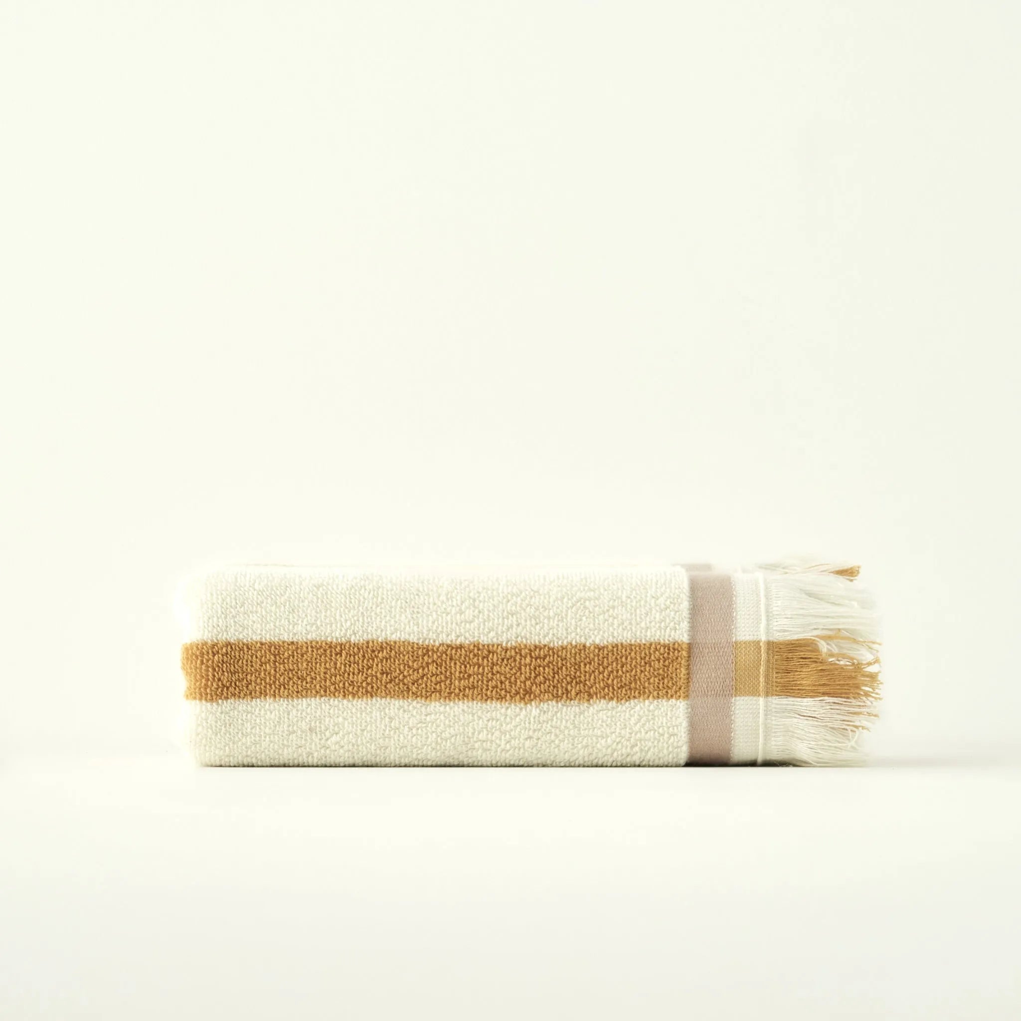 Ella Striped Cotton Hand Towel texture detail