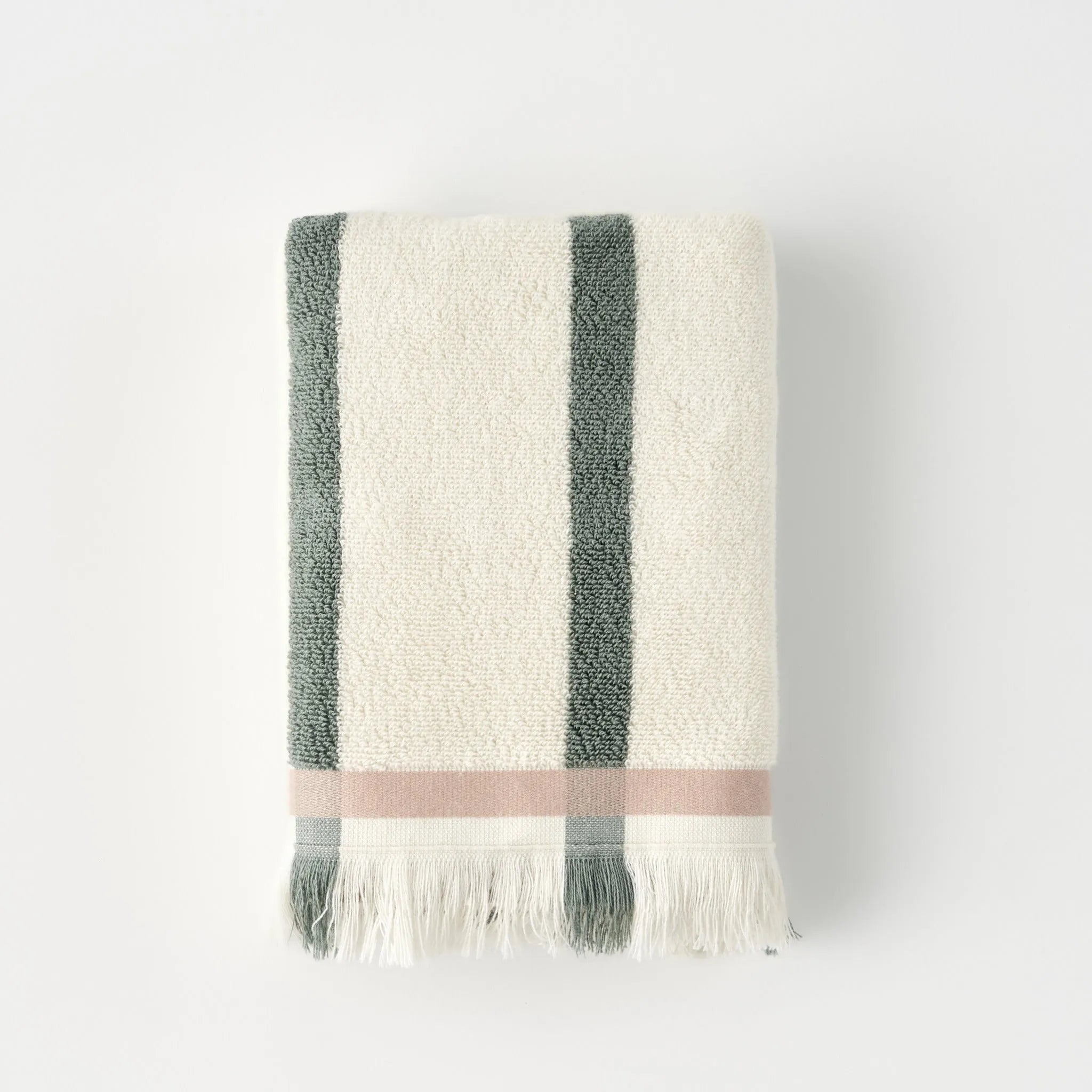 Ella Striped Cotton Hand Towel fabric detail