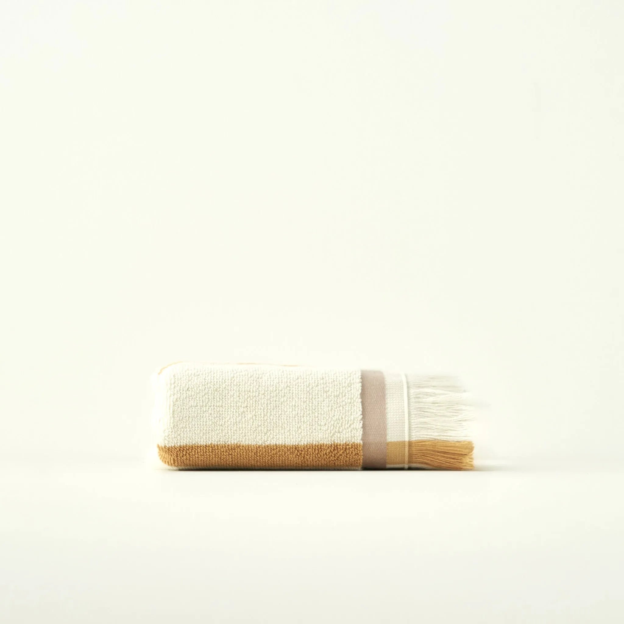 Ella Striped Cotton Washcloth texture detail