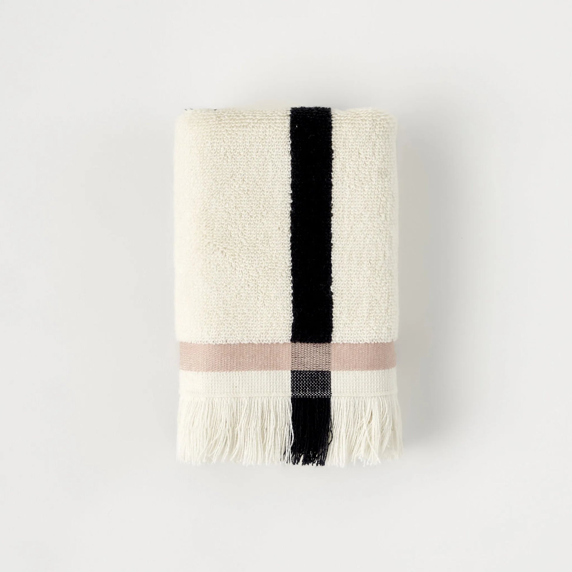 Ella Striped Cotton Washcloth side view