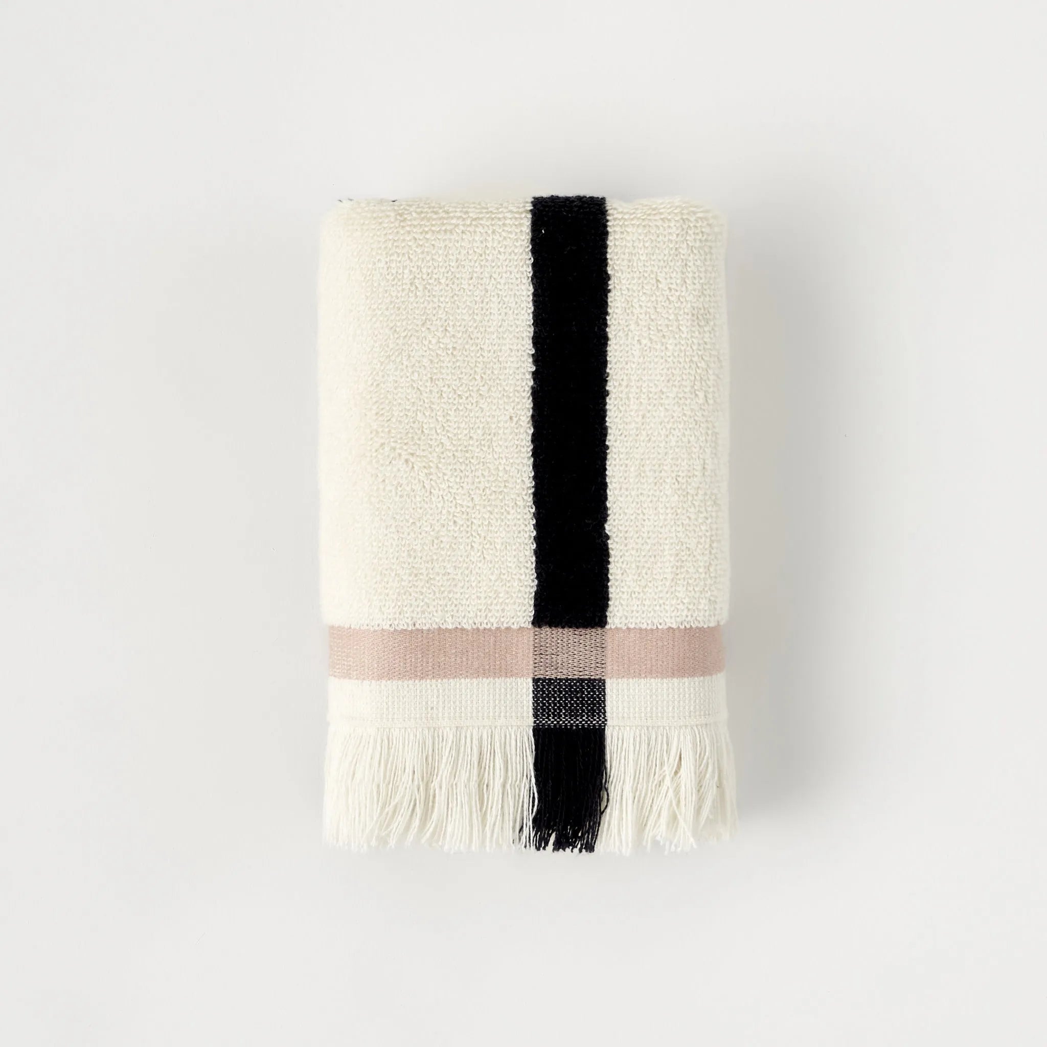 Ella Striped Cotton Washcloth side view