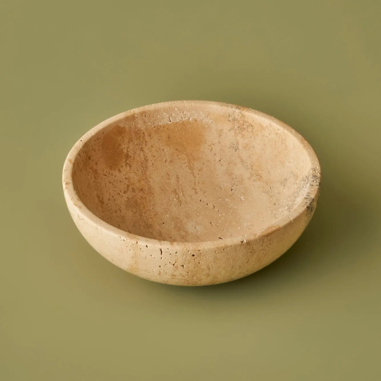 Ephesus Travertine Decorative Bowl detail view