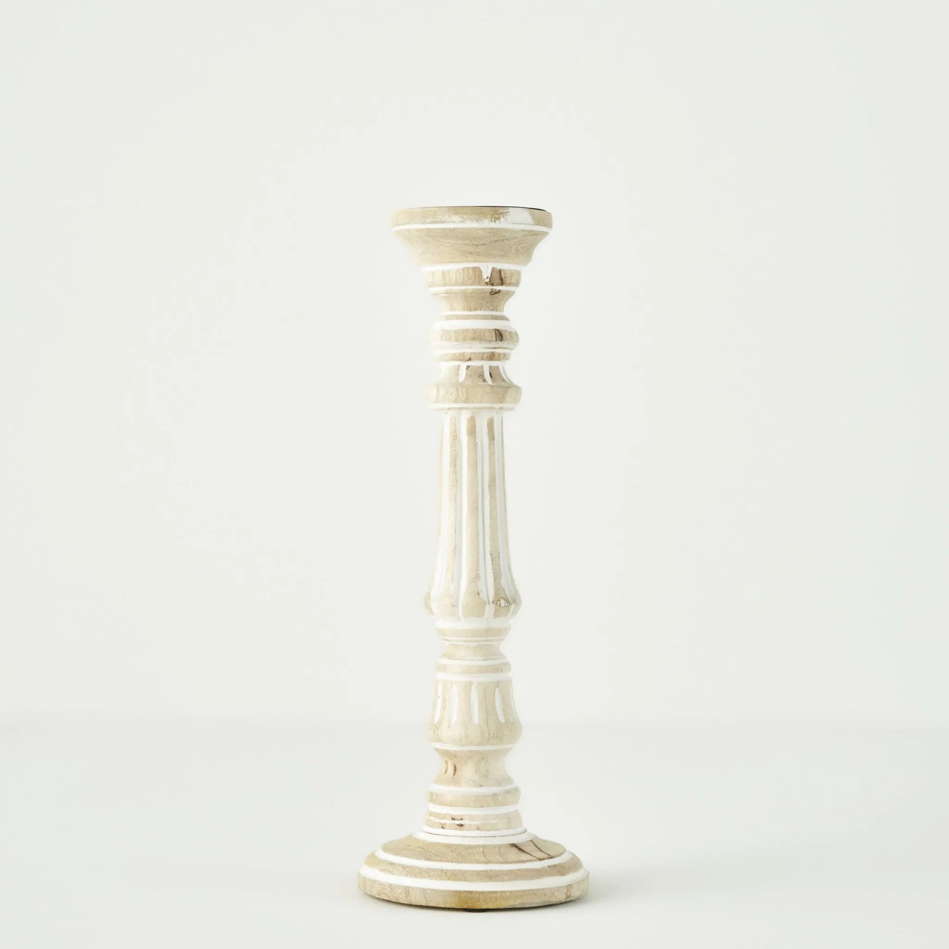 Esta Mango Wood Taper Candle Holder