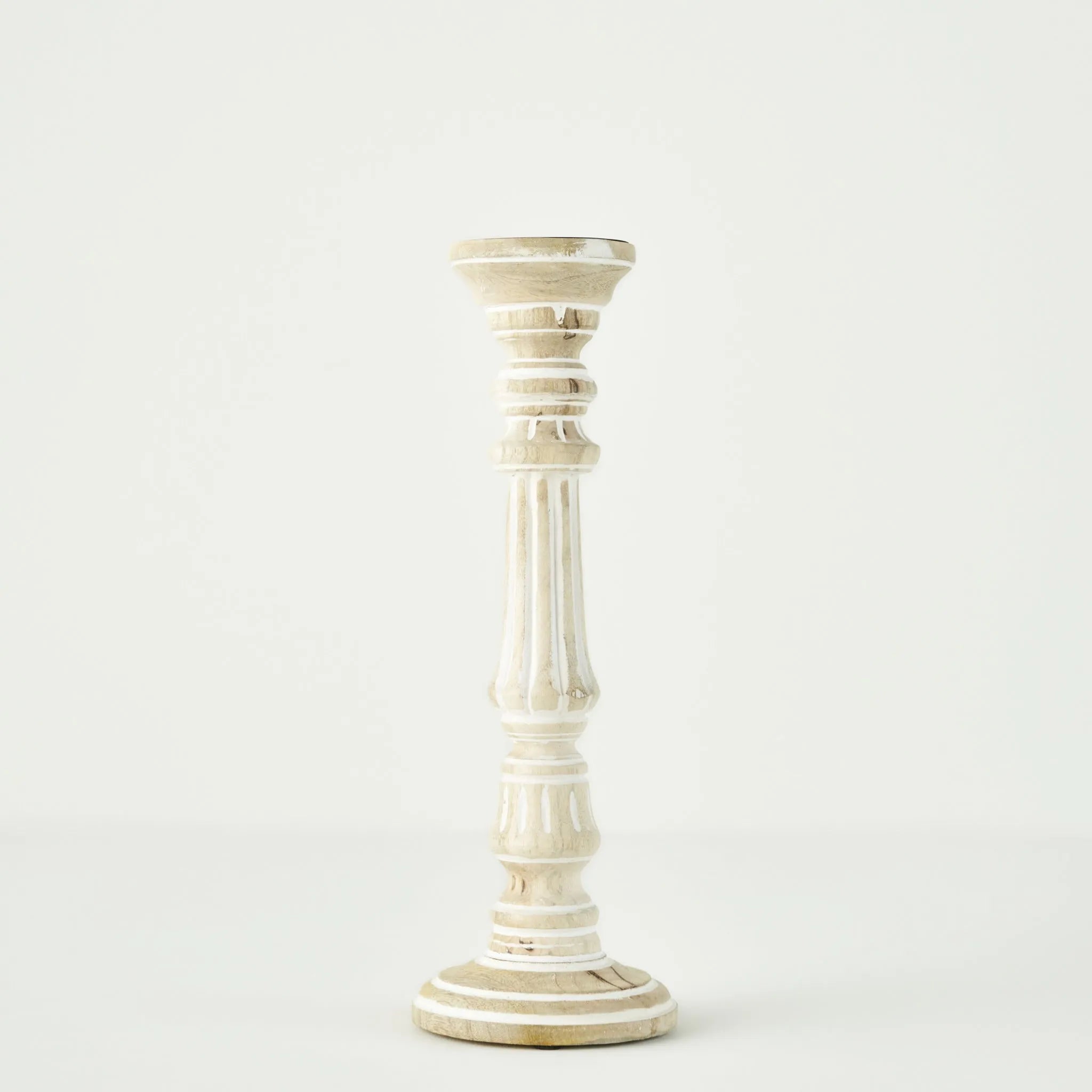 Esta Mango Wood Taper Candle Holder