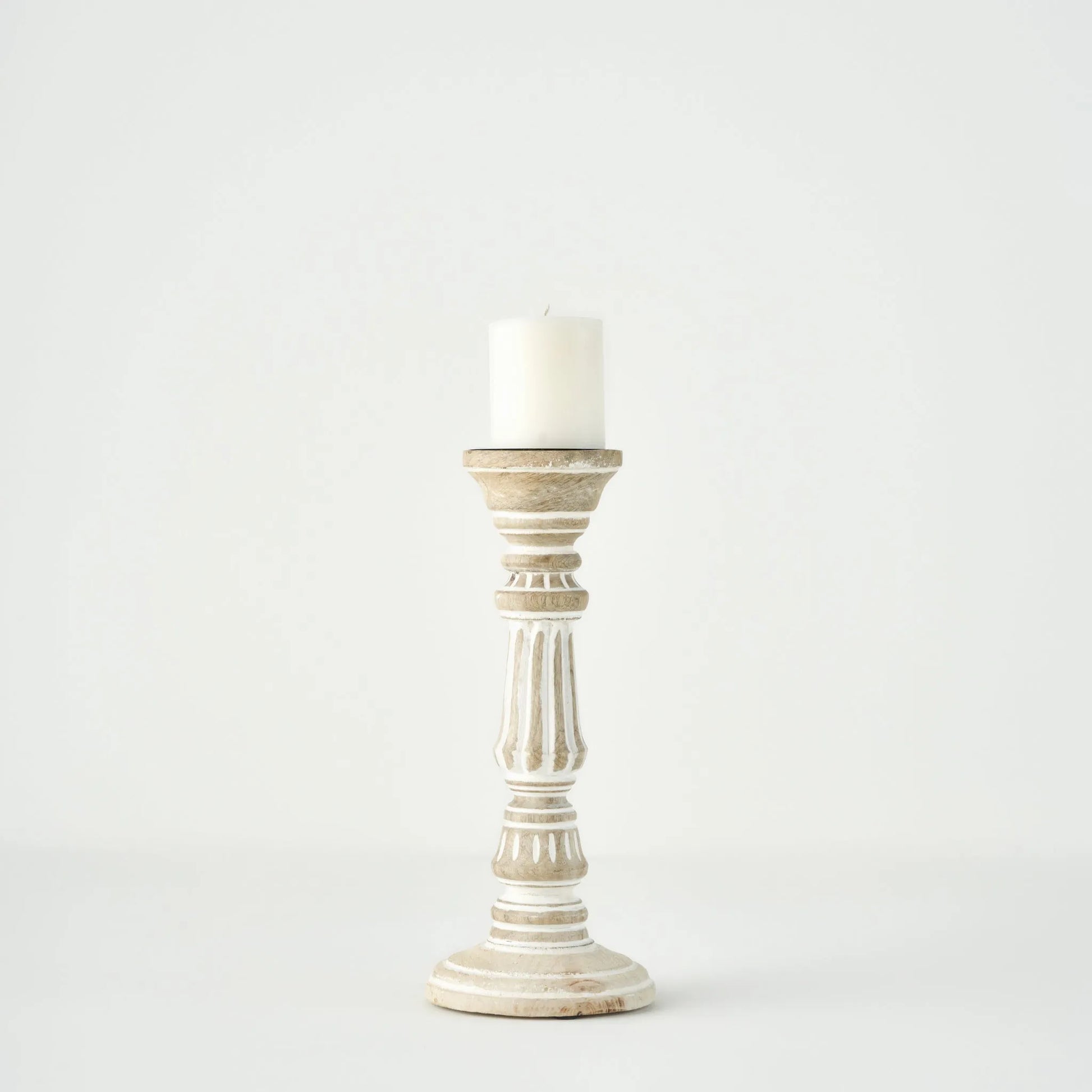 Esta Mango Wood Taper Candle Holder additional view