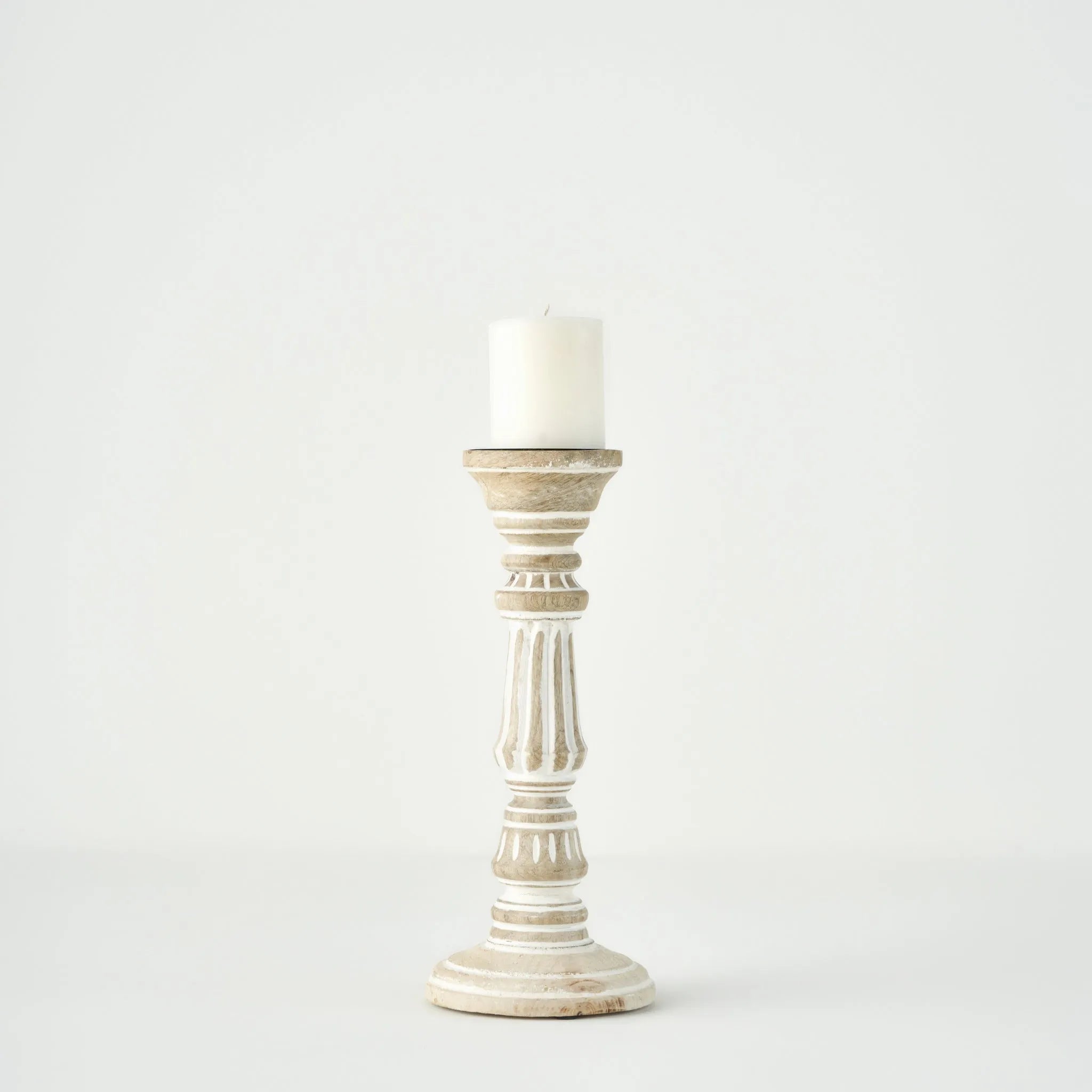 Esta Mango Wood Taper Candle Holder additional view