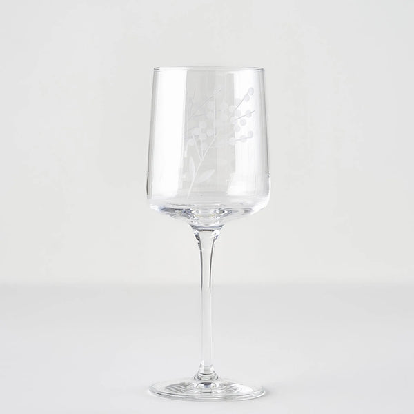 Exclusive Etched Floral Wine Glass (Set of 6)