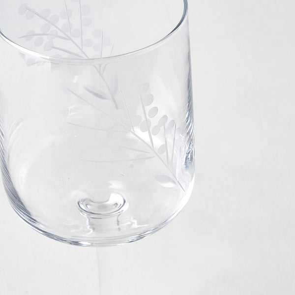 Exclusive Etched Floral Wine Glass (Set of 6)