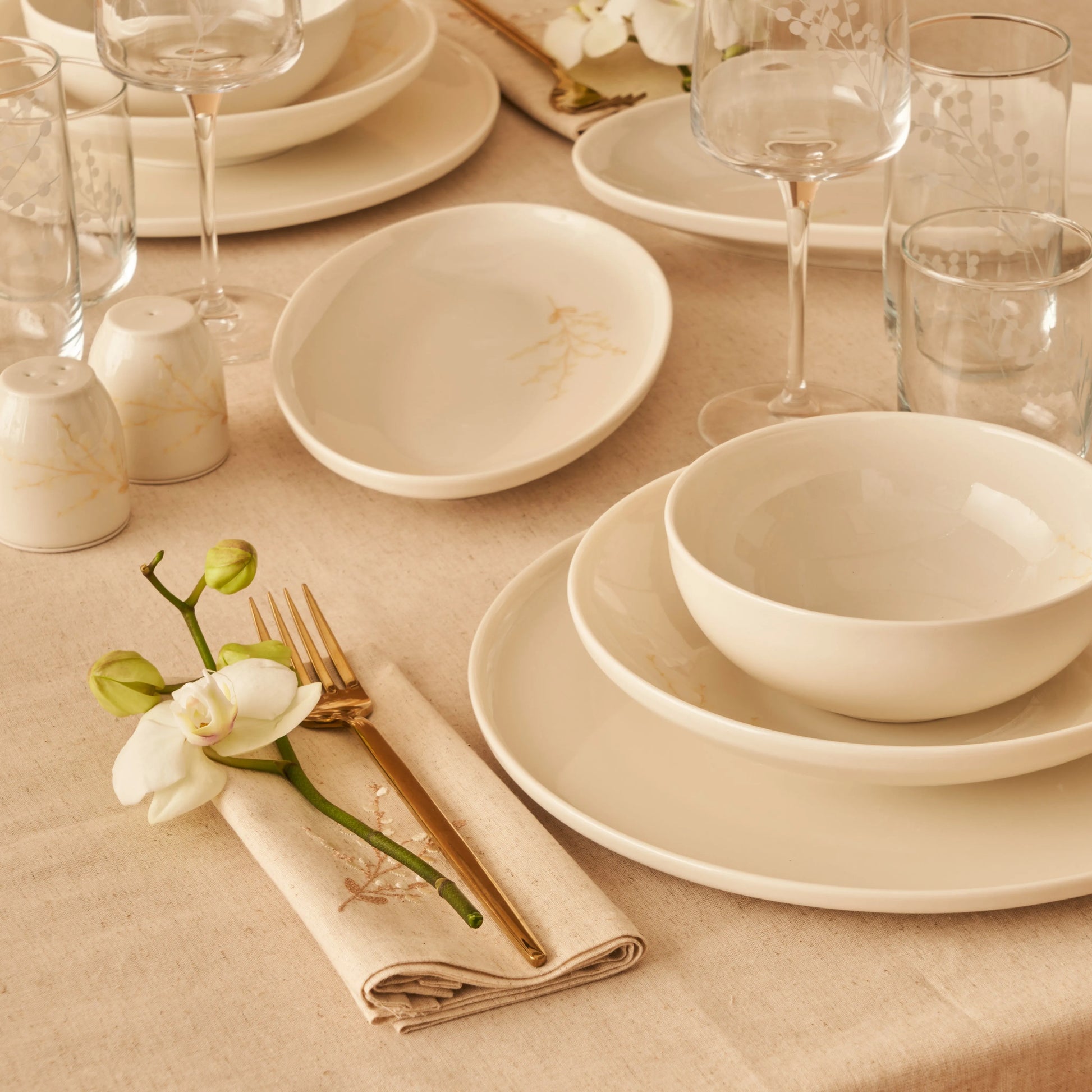 Exclusive Selection 29 Piece Porcelain Dinnerware Set design detail