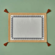 Indian Cotton Placemat with Corner Tassels